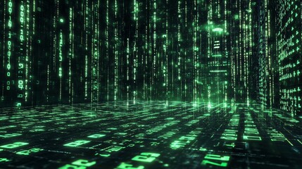 Digital Rain: A Green Matrix-like Visualization of Data Streams