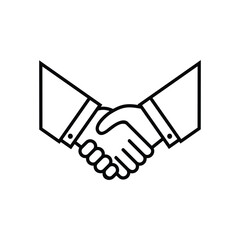 partnership handshake illustration line vector