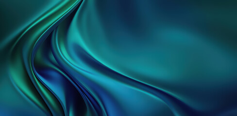 Flowing Patterns in a Sea Blue Silk Background Design