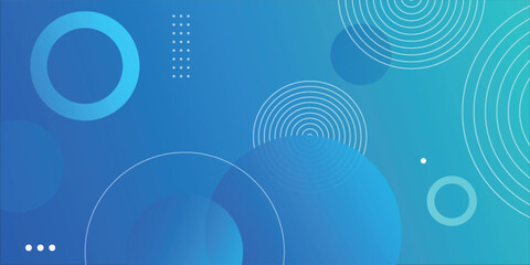 Colorful geometric background, gradient blue background with circle theme , vector illustration