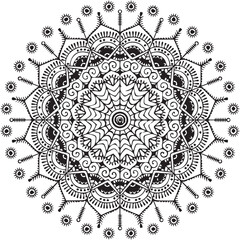 Beautiful flower art and mandala vector design