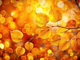 Golden Hour Double Exposure Leaves Wallpaper Background