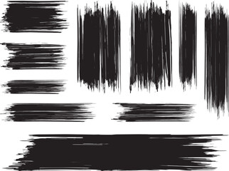 black brush strock set 