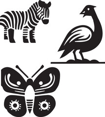 black and white animals