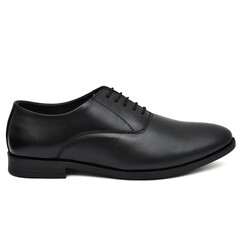 black leather shoes