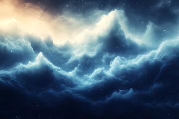 Celestial cloudscape, cosmic texture, night, space, fantasy background