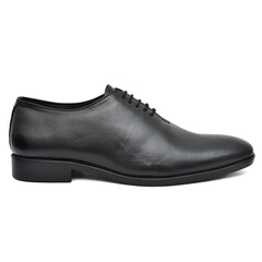 black leather shoes