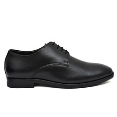 black leather shoes