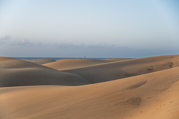 Dunes in Maspalomas, Gran Canaria, Canary islands, Spain.