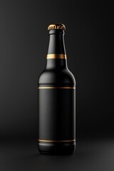 Minimalistic Black Beer Bottle