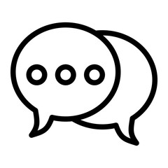 Chat Icon with Outline Style