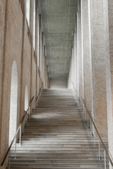 Open staircase in the Alte Pinakothek museum building in Munich, Germany