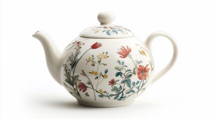 Floral Teapot: A Delightful Porcelain Teapot with Delicate Flower Design