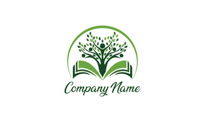 Education, tree, book logo for school, collage, university