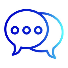 Chat Icon with Outline Gradient Style