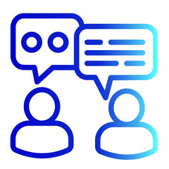 Dialog Icon with Outline Gradient Style