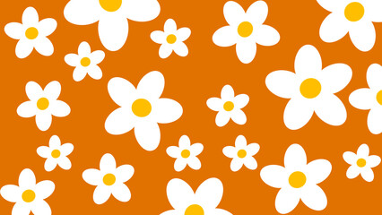 Daisy orange background 