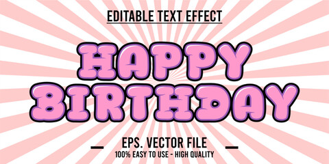 Happy birthday celebration concept. Happy birthday greetings with unique and modern design elements, decorative invitation card vector, eps file.