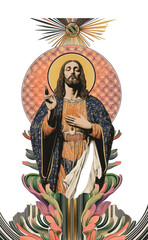 Obraz premium PNG Jesus art illustration patterns.