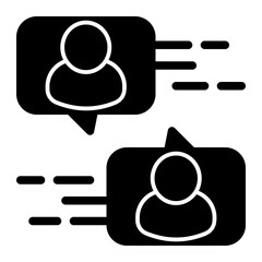 Messaging Icon with Solid Style