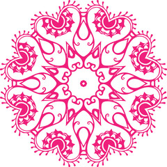 Beautiful flower art and mandala vector design