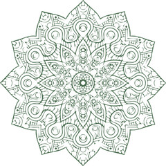 Beautiful flower art and mandala vector design
