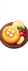 apple pie on white plate