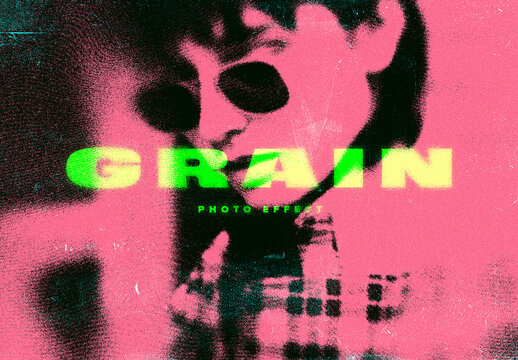 Dissolving Grain Image Effect Mockup