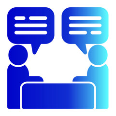 Conversation Icon with Solid Gradient Style