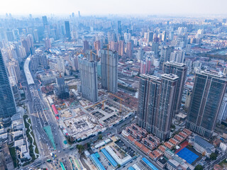 Obraz premium Aerial View of Shanghai skyline