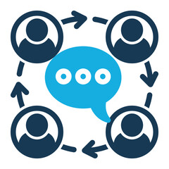 Communication Icon with Duo Tone Style