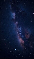 Fototapeta premium Dark, inky black canvas scattered with countless shimmering stars , celestial, Milky Way, texture