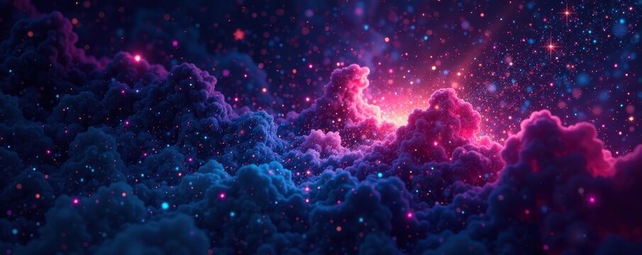 Dark, inky canvas scattered with diamond-like stars , beautiful, galaxy, starfield