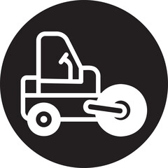 Steamroller glyph icon