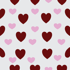 Background seamless pattern with hearts