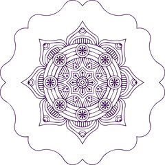 Beautiful flower art and mandala vector design