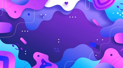 Fototapeta premium Abstract Colorful Shapes Background: Vibrant Purple, Blue, and Pink Fluid Forms