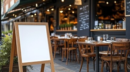 Blank Restaurant Signboard: Advertise Your Menu, Specials & More!