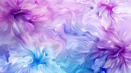 Fototapeta premium Abstract pastel floral pattern with soft purple, pink, and blue hues blending seamlessly