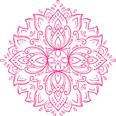 Beautiful flower art and mandala vector design