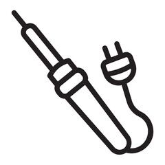 soldering iron line icon
