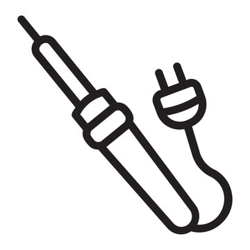 black soldering iron icon clip art preview