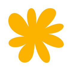 Yellow flower bloom simple print