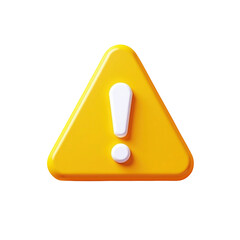 Yellow triangle caution icon with bold black exclamation mark