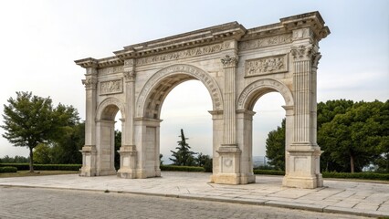 Obraz premium Classic stone archway with carvings, ancient, carvings