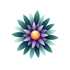 Fototapeta premium Deep blue flower design with layered petals and high contrast