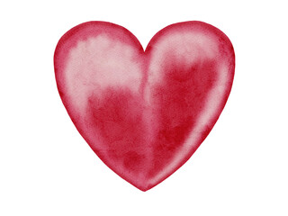 Happy Valentine's Day. Heart. Valentine's Day decoration. Valentine, love, romance, red. Heart with arrow, heart with wings. Watercolor heart. Love.