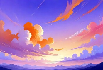 Abstract Landscape Panoramic Nature Background Wallpaper Art Concept