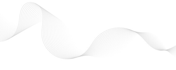 Abstract gray wave dynamic curve lines background. Energy technology concept modern backdrop design for business, presentation, banner.