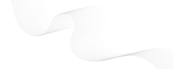 Abstract gray wave dynamic curve lines background. Energy technology concept modern backdrop design for business, presentation, banner.